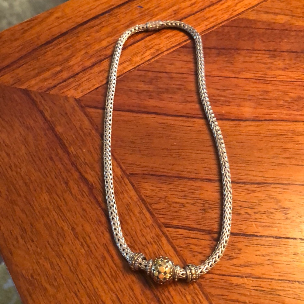 John Hardy silver necklace with 18k slides